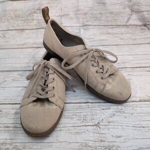 Dr. Martens Lester Canvas Oxford Shoes Beige Low-Top Casual – Men’s 11